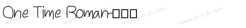 One Time Roman字体转换